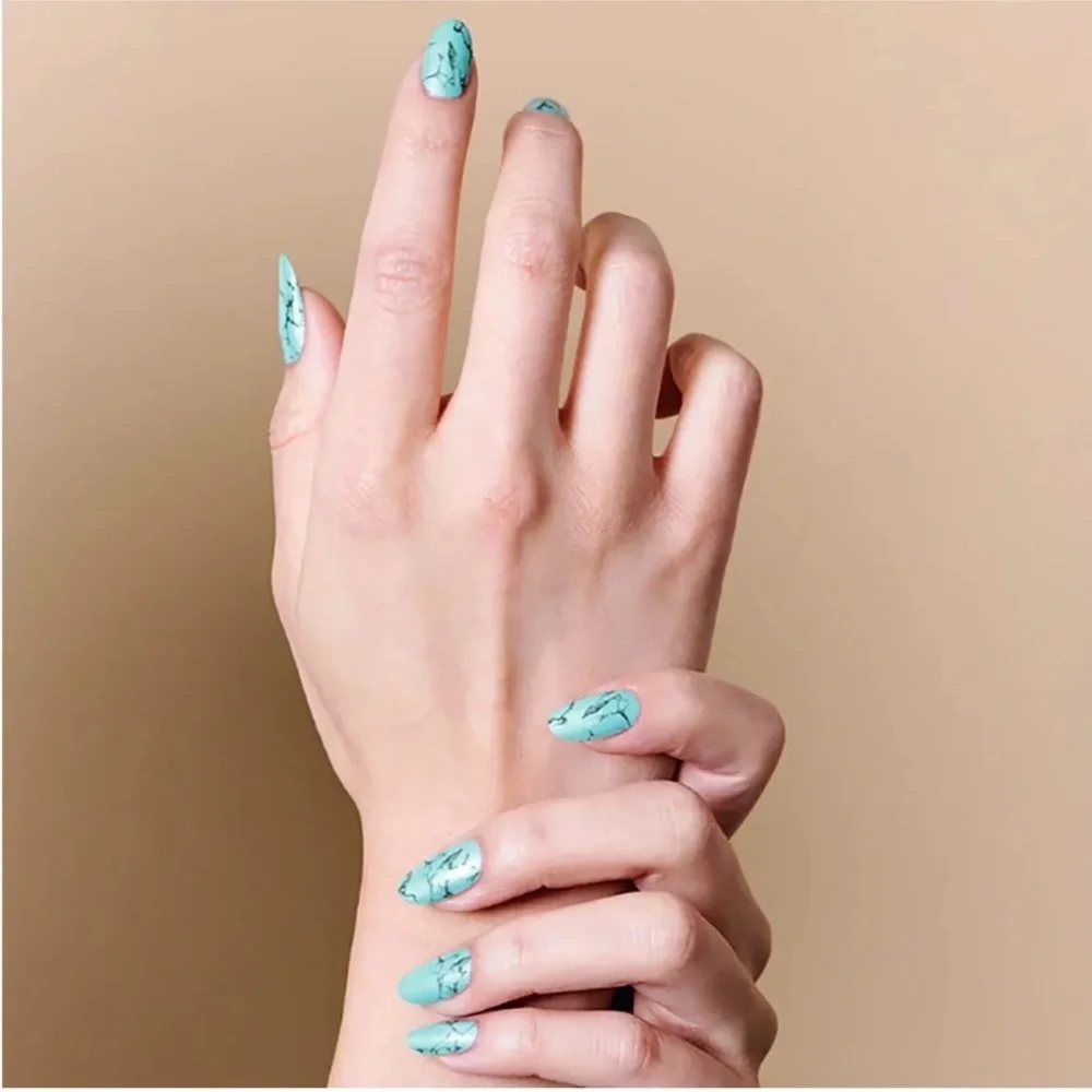 *Retired* Color Street: Mojave Turquoise | Southwestern Blue Stone Marble Frost - Picture 6 of 16